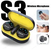 S3 Wireless Microphone With Charging Case Portable Magetic Lavaliere Mic For Video Recording Mic With Receiver For Smartphone