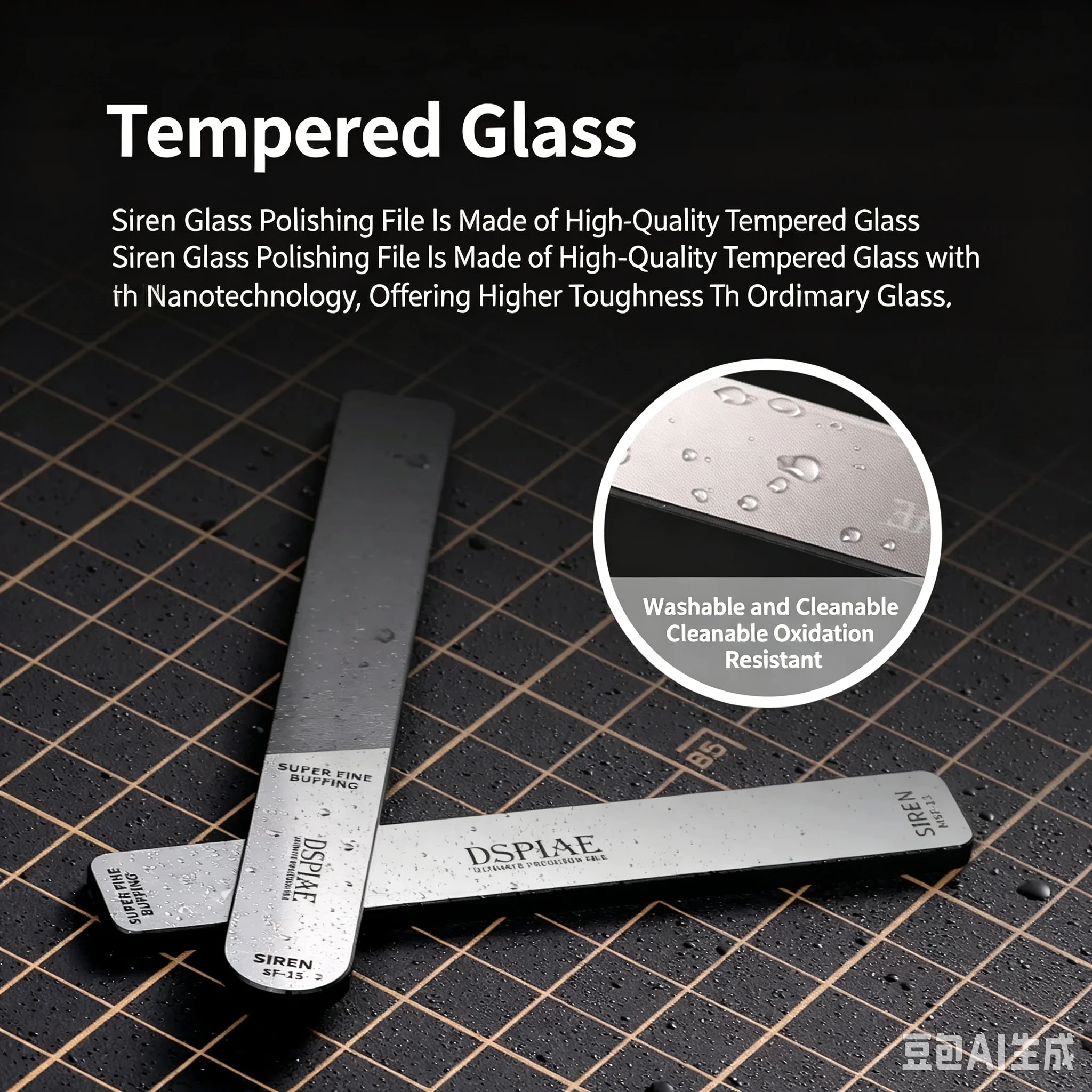 DSPIAE Siren Glass Polishing File Sander MSF-13 to SF-20 Tempered Glass for Model Building Hobby DIY Tool
