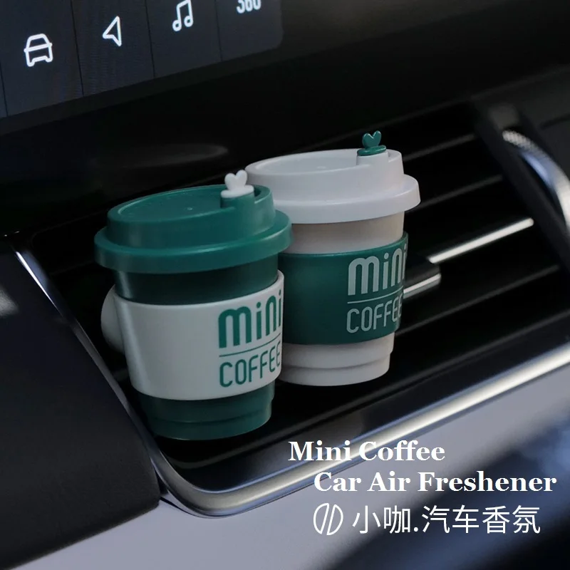 Creative mini coffee Car Air Freshener Car Accessories Interior Perfume Diffuser  Propeller Outlet Fragrance Magnetic Design