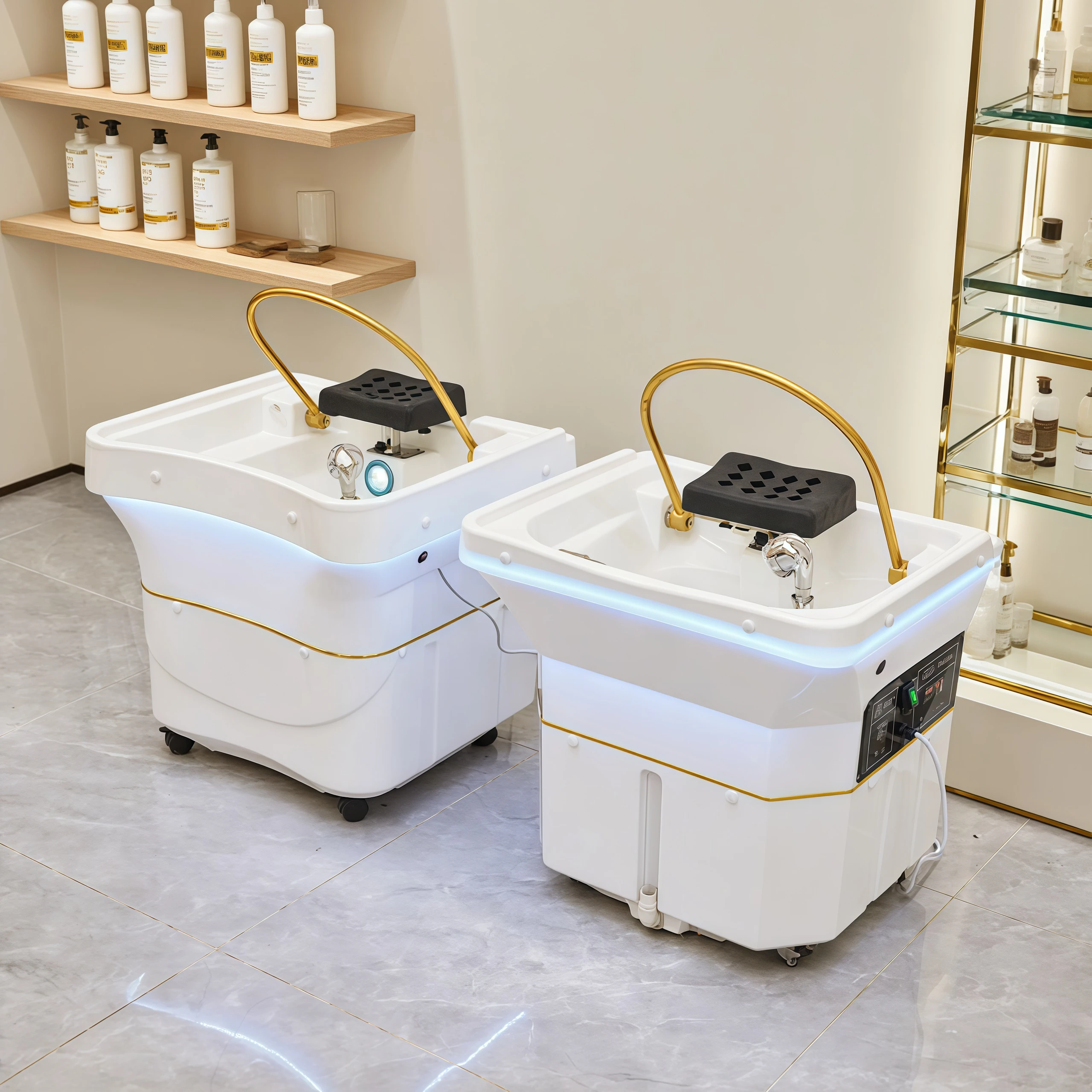 Modern Shampoo Therapy Spa Pipeless Portable Shampoo Basin Sink with Tank Head Spa Beauty Salon