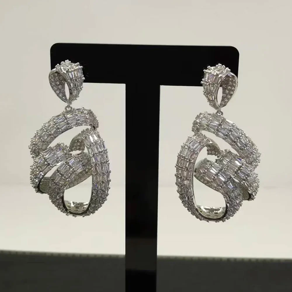 

Soramoore MAXI африканские серьги с бантиками для женщин, свадебная вечеринка, кубический циркон, Дубай, свадебные серьги, букле D'oreille