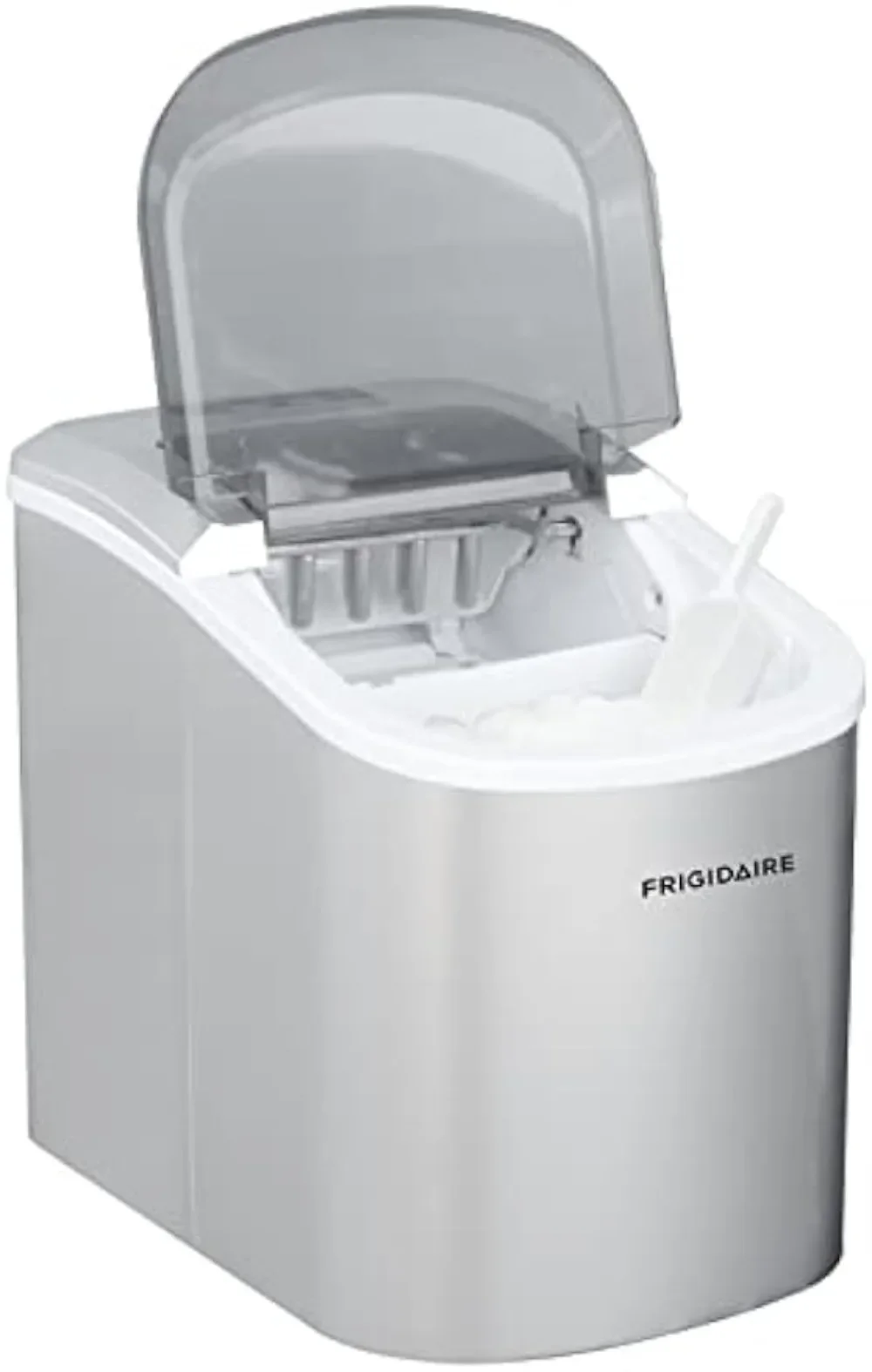 FRIGIDAIRE EFIC189-Silver Compact Ice Maker, 26 lb per Day, Silver (Packaging May Vary)