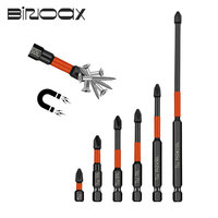 Binoax 5/6Pcs PH2 Magnetic Cross Bit Set Phillips Impact Batch Head Hardness Screwdriver Bit Screw Driver Hand Tools