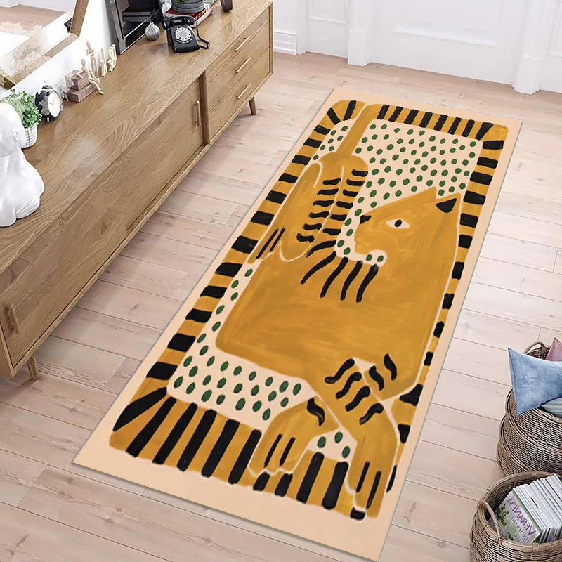Tiger Print Long Carpet Is Suitable for Commercial and Residential Use in Corridors It Is a Perfect Decoration for Carpets