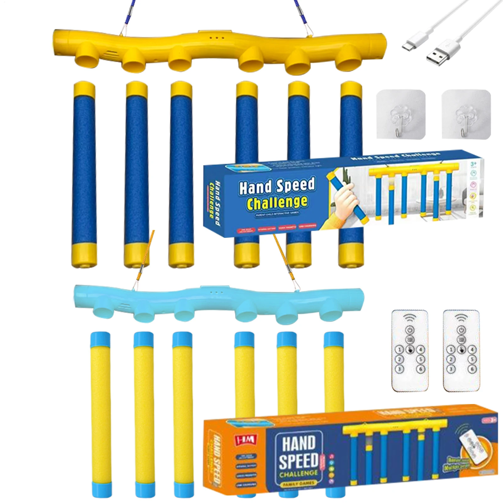 Reflex Challenge Game Drop the Stick Game Interactive Hand Eye Coordination Training Toy Educational Activity 3 Adjustable speed