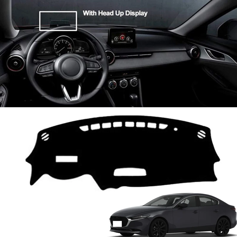

Car Dashboard Cover Sun Shade Mats Avoid Light Pads Panel Protective Carpets For Mazda CX-3 2015-2019 2016 With Head Up Display