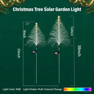 أضواء LED مقاومة للماء لأشجار عيد الميلاد ، الألياف البصرية ، 7 تغيير الألوان ، شجرة عيد الميلاد ، ضوء الحديقة أعلى 6 مبيعات شجرة عيد الميلاد الألياف البصرية - رقم 6