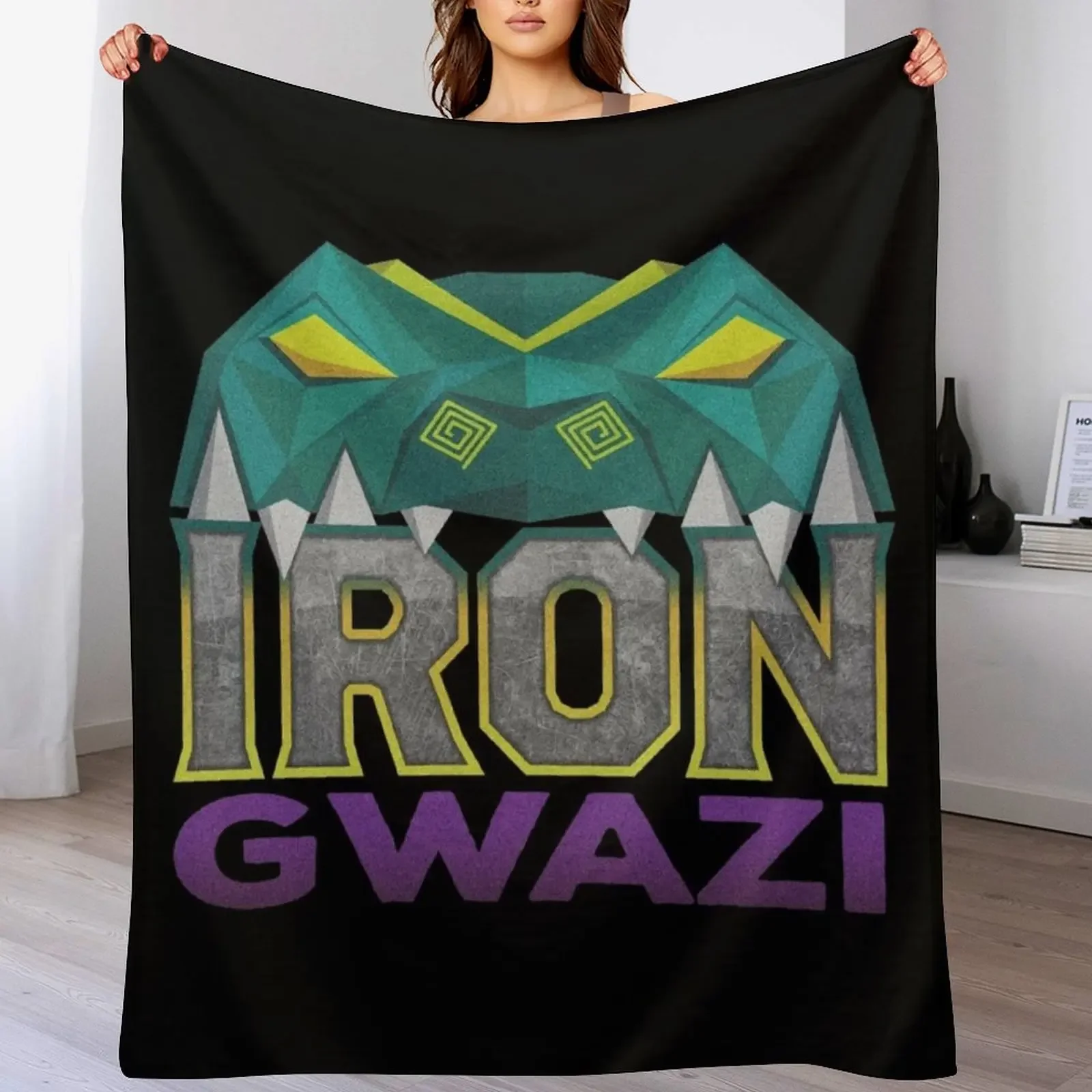 

Iron Gwazi Throw Blanket Shaggy Furry Soft Blanket for Bedroom Living Room