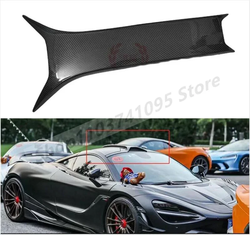 Carbon Fiber Rear Wing Trunk Spoiler Rear Roof Air intake Top Air intake Vent Cover For McLaren 720S 2017 2018 2019 2020 2021