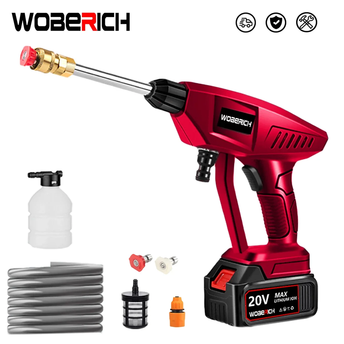 

30Bar Electric Cordless High Pressure Cleaner Washer Spray Water Gun Car Wash Pressure Water Cleaning Machine For Garden Home