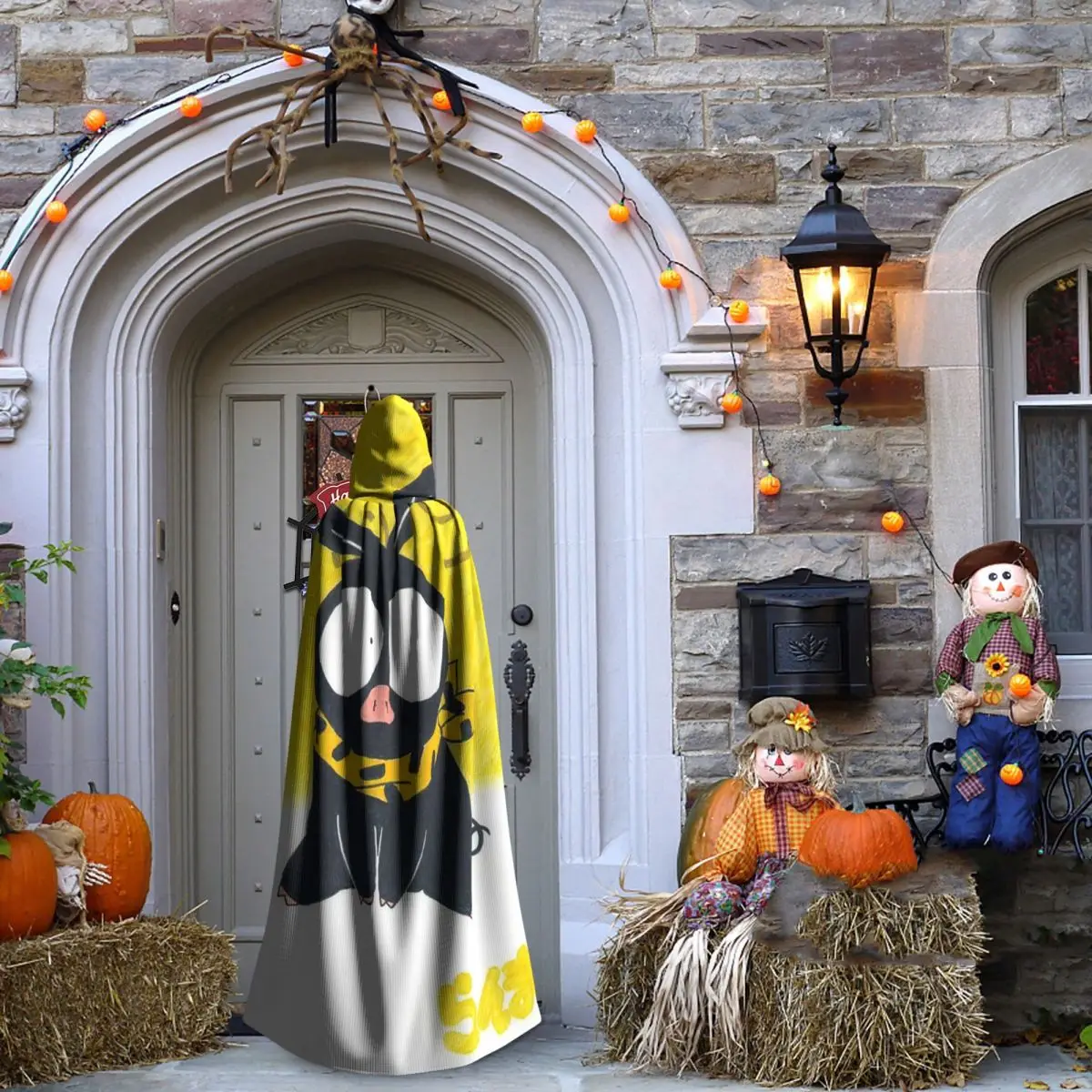 Pチャン ランマ ロングフード付きマント 魔女 中世衣装 コスプレ ケープ ハロウィンパーティー 大人用 ユニセックス