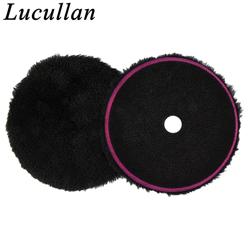 

Lucullan 5" Black Super Finesse Long Wool Sponge 130MM Backer Polishing Buffing Pad