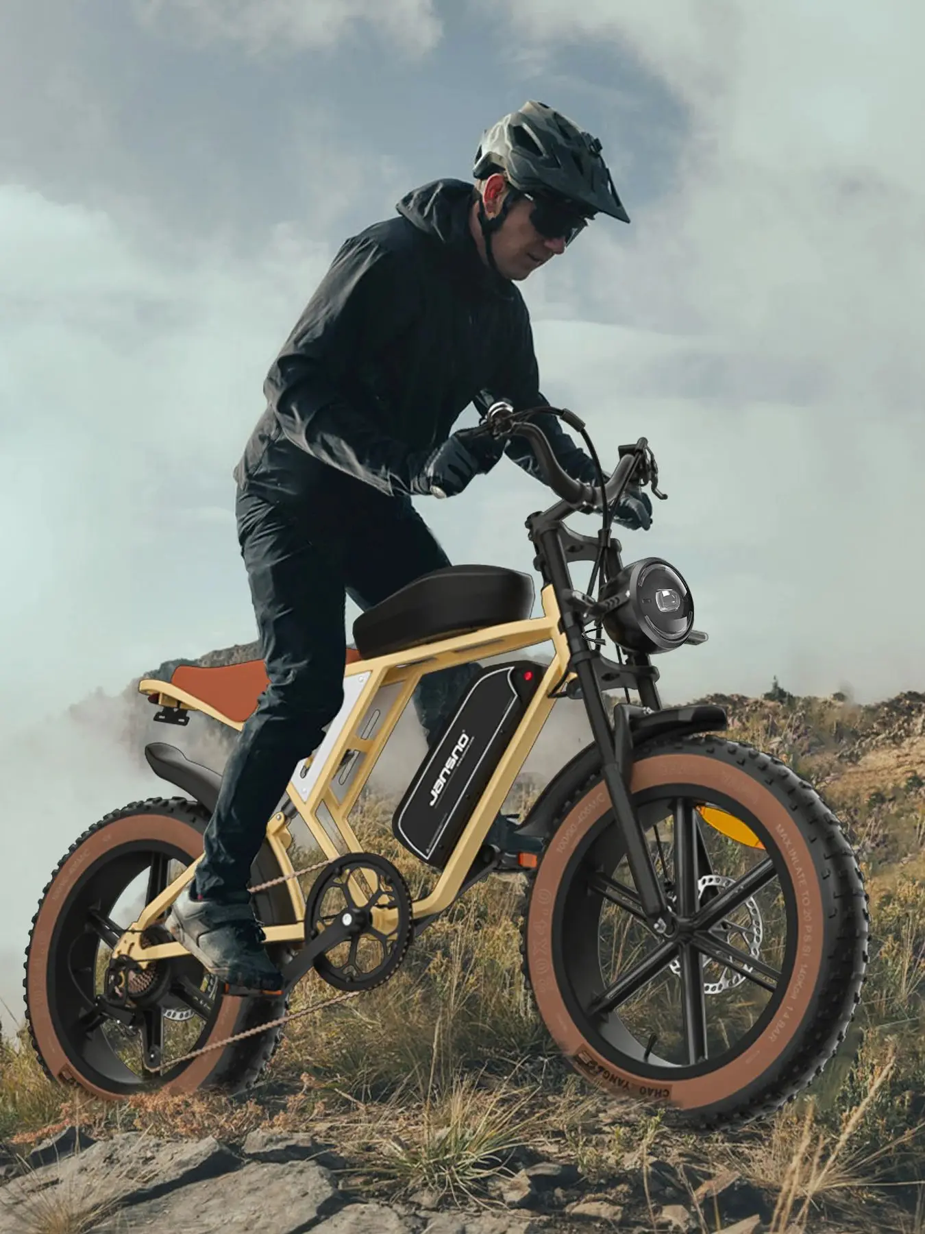 AliExpress JANSNO Jansno ebike X70 Adult Electric Bicycle 750W Motor Men's E-Mountain ebike 48V34Ah Battery 20'' Fat Tire Off-Road Electric Bike