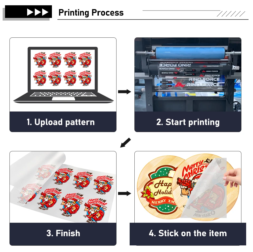 Película A3 A4 UV DTF para impresora plana A3 A4 UV DTF, máquina de laminación, pegatina de transferencia para logotipo DIY