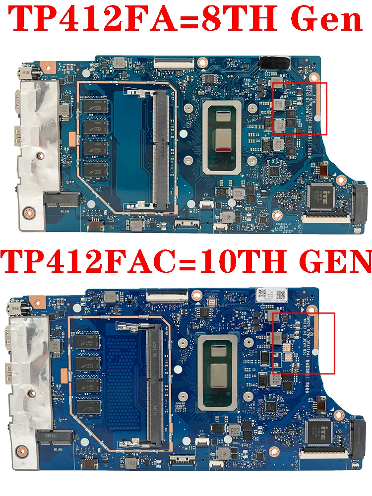 TP412FAC MAINboard For ASUS VivoBook Flip 14 SF4100F TP412 TP412F TP412FA Motherboard with I3 I5-10210U I7 4G 100% Working Well