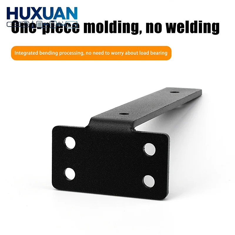 6/8/10/12inch Heavy Duty Cast Iron Shelves Brackets Floating Shelf Brackets 4MM Thicked Invisible L Brackets For Shelves Support