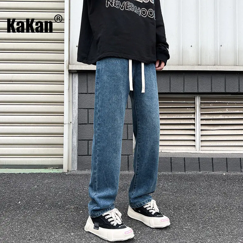 Kakan - European and American Spring/Summer New Vintage Jeans Men's Wear, Casual Wide Leg Long Straight Leg Jeans K024-KJ603