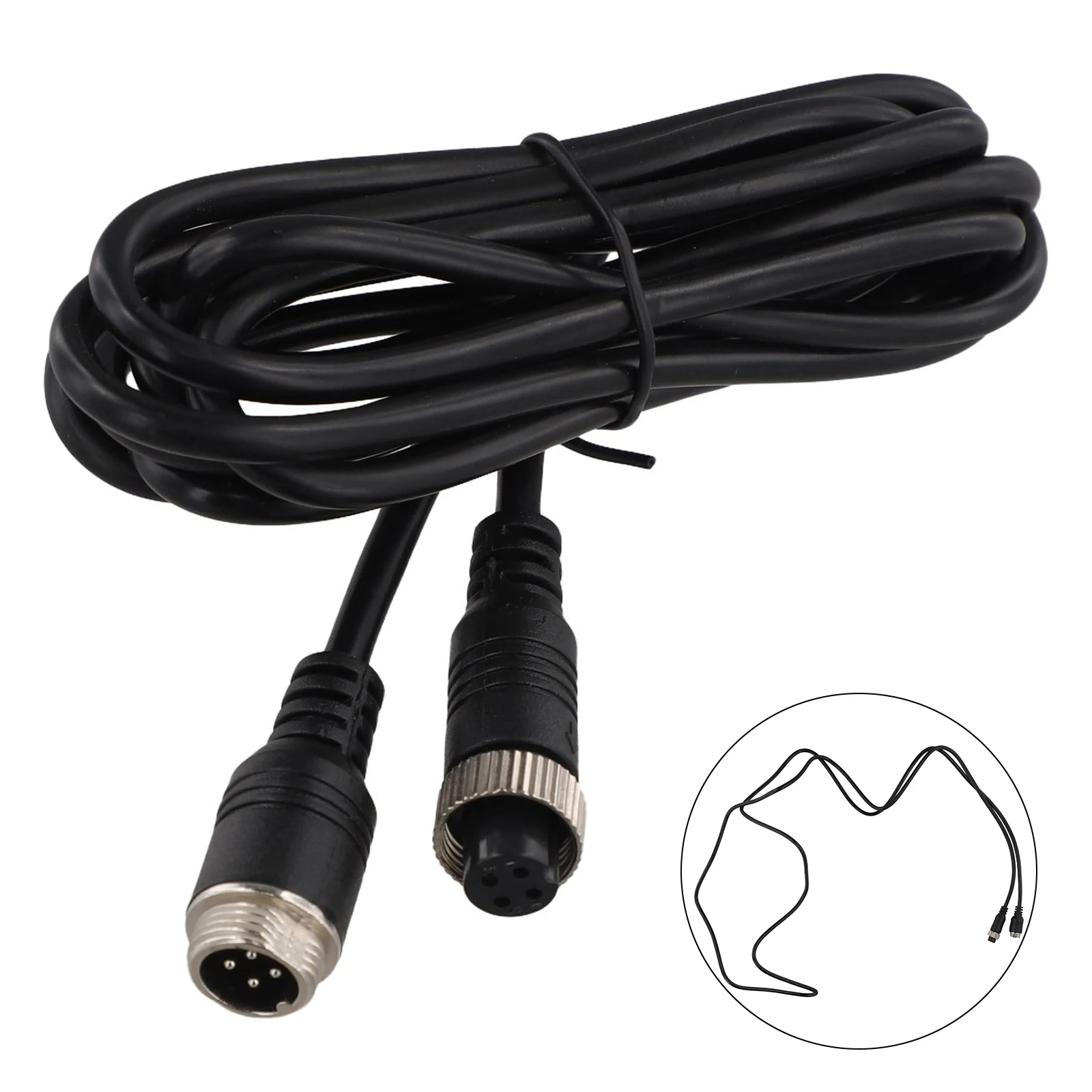 1pc Extension Cable For Car Bus Truck Reversing Camera 4-pin Copper Video Extension Cable For DVD Sound TV Box