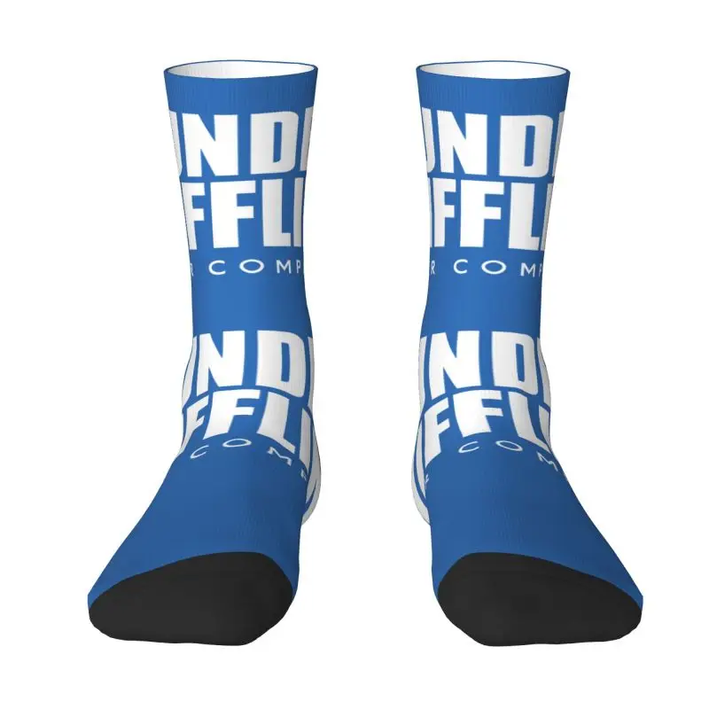 

Fun Printing The Office TV Show Dunder Mifflin Paper Company Socks for Men Women Stretchy Summer Autumn Winter Crew Socks