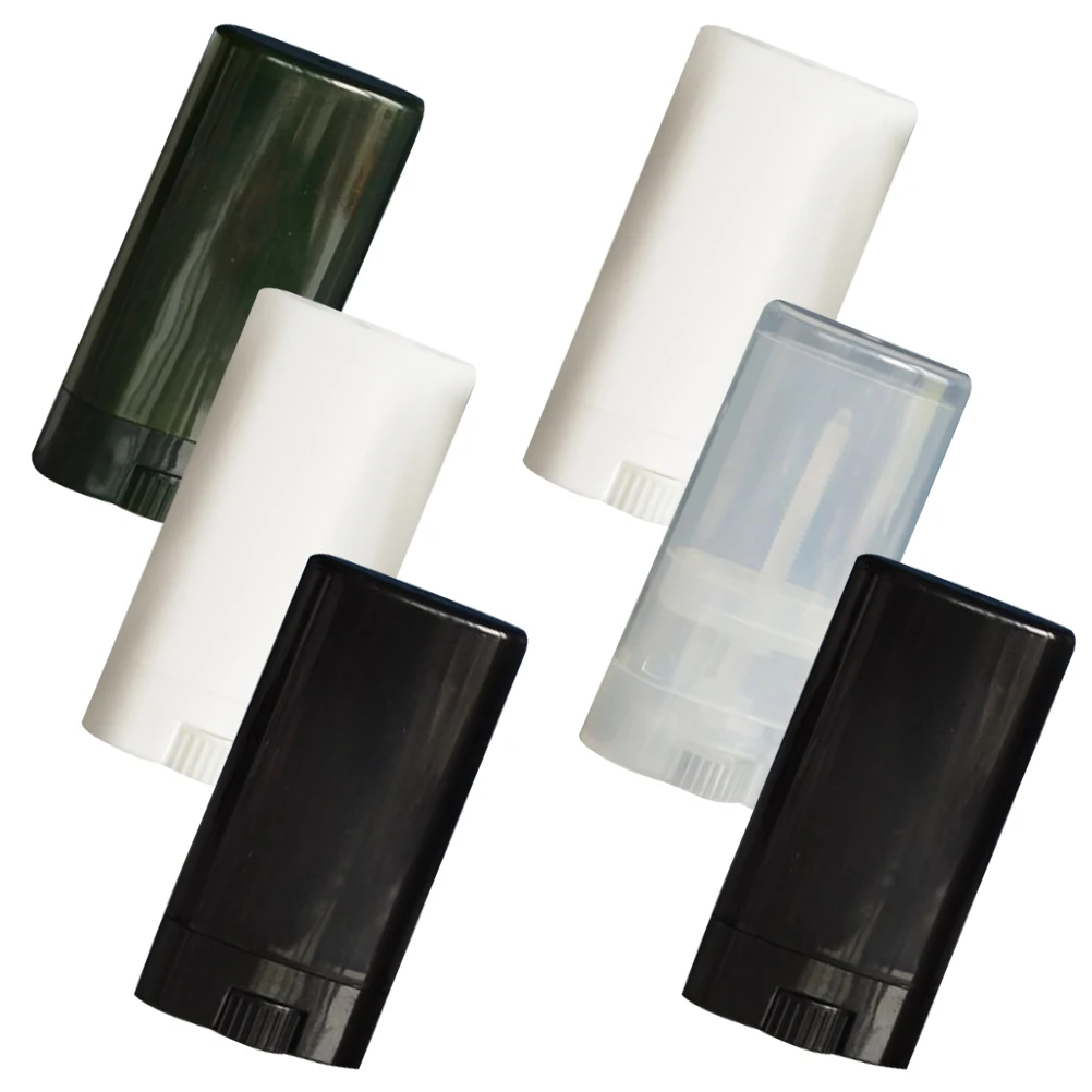 

6pcs Lipstick Tubes Antiperspirant Tube Body Containers Compact Lightweight Travel DIY Containers Plastic