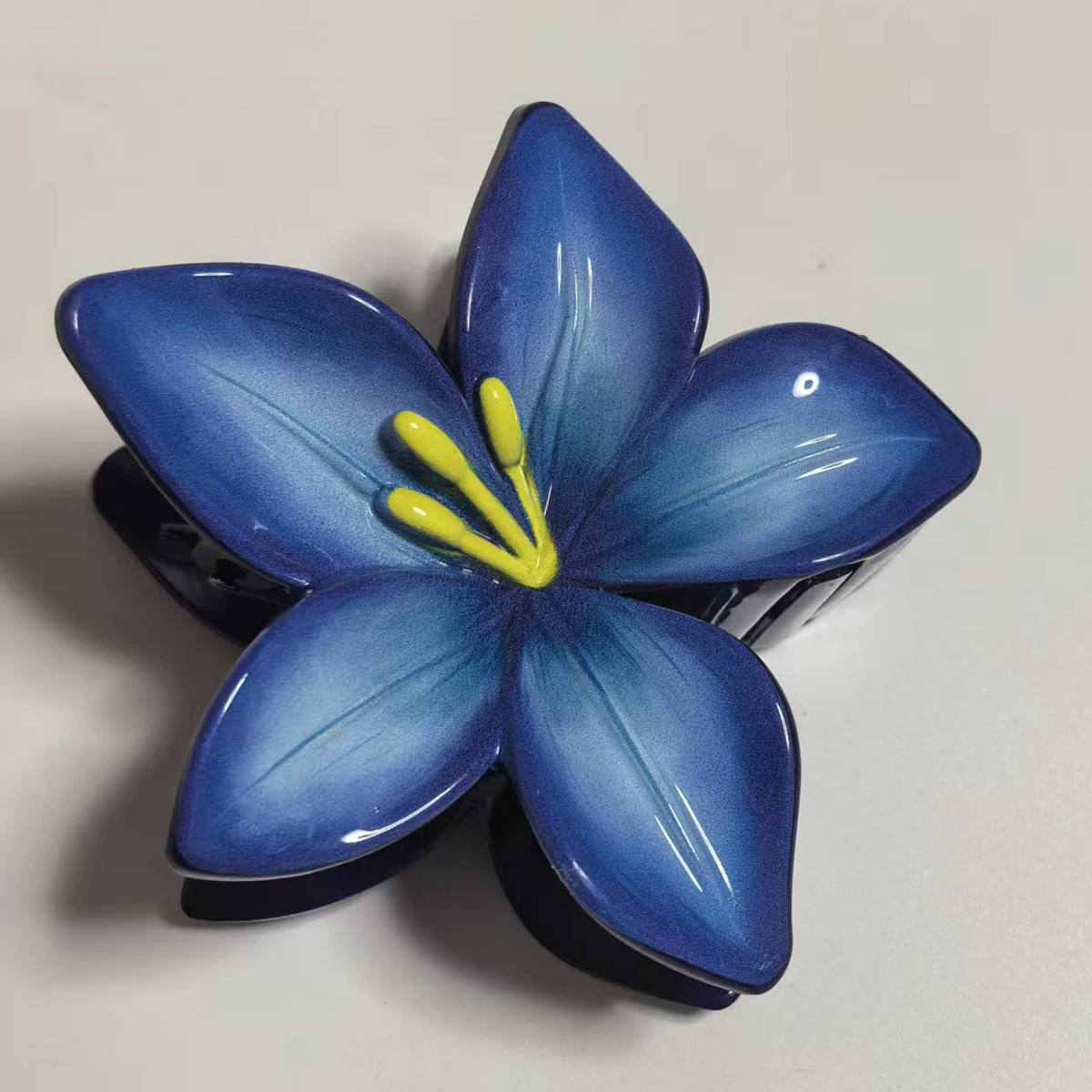 Spirng Beach Flower Haarklammer für Damen, 8 cm, Blumen, niedliche hawaiianische Blumen, Kunststoff, Preppy-Stil, Strand-Haarschmuck für Damen – Detail 7