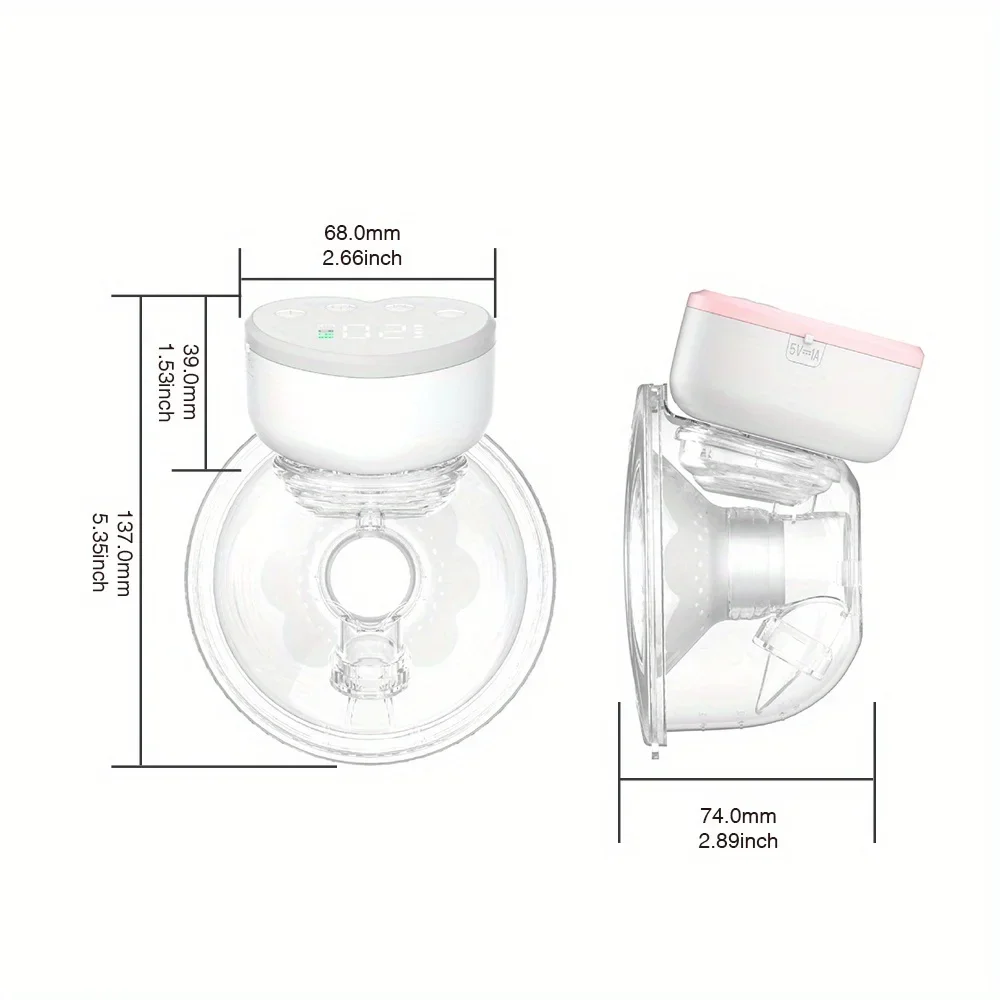 Wearable Electric Breast Pump Hands-free Rechargeable Automatic Invisible Milking Machine Portable Breast Pump