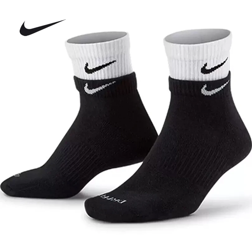 

NIKE Dri-FIT Unisex Crew Socks, Breathable Casual Athletic Socks for Running Fitness Soccer, Spring Autumn (1 Pair) DH4058-011