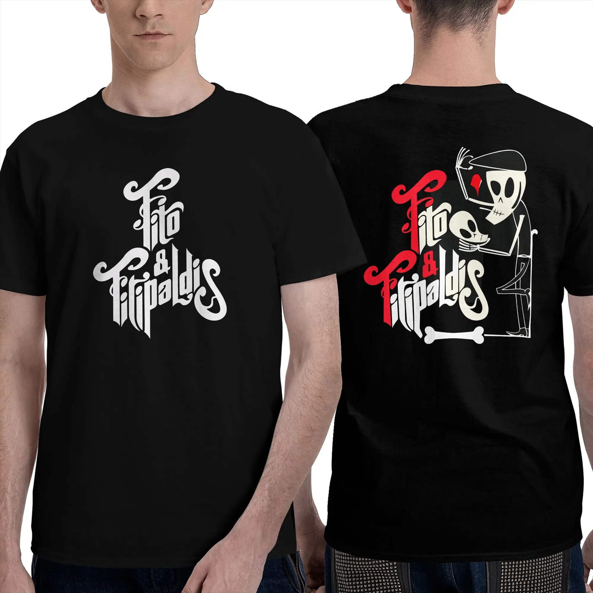 Футболка Fitos Fitipaldis Band, летняя уличная одежда, хлопковая футболка в стиле хип-хоп для пар, футболка с короткими рукавами, изготовленные на заказ топы своими руками