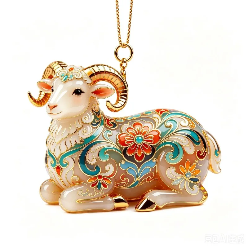 2027 Year of The Sheep Acrylic Pendant Small Sheep Pendant Christmas Hanging Backpack Decoration Pendant Collection Souvenir