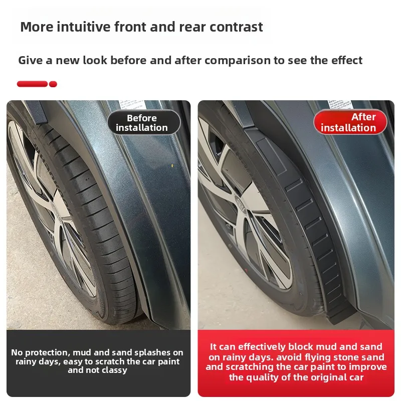 

Для BYD Sealion 8 Tang L подкладка заднего колеса автомобиля брызговик внешний брызговик антигрязные шины брызговики аксессуары