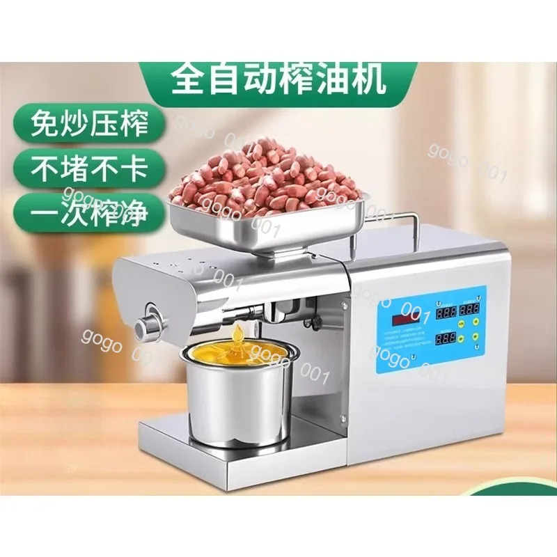 Stainless Steel Home Oil Press Machine Automatic Electric Cold Hot Press for Peanut Seeds