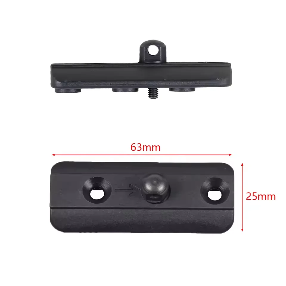 Adaptador bípode KeyMod M-LOK Picatinny con perno giratorio