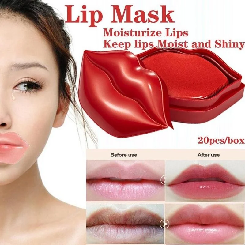 BIOAQUA Cherry Gollagen Hydrating Lip Mask Moisturizing Nourishing Anti-Drying Lightening 20pcs