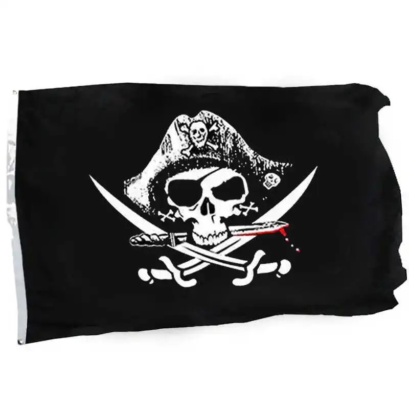 Decorative Pirate Flag Skull And Crossbones Dead Man’s Chest 90x150cm Polyester Printed 3x5 Feet Jolly Roger Flags Banners