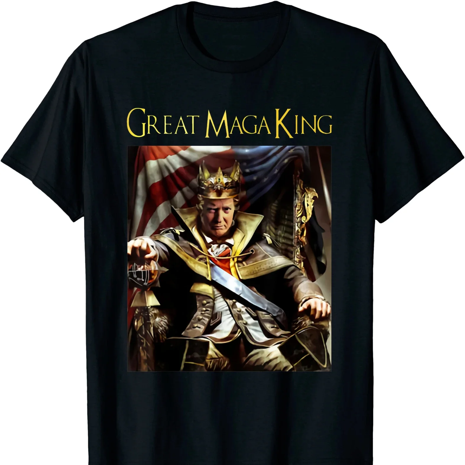 Funny Trump Ultra MAGA King The Great Maga King T Shirt New 100% Cotton Short Sleeve O-Neck T-shirt Casual Mens Top