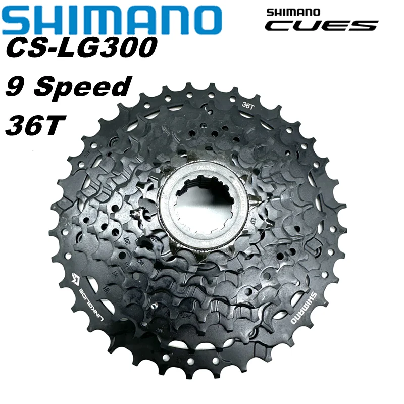 SHIMANO LINKGLIDE Кассета 9-скоростная CS-LG300-9 11-36T CUES U4000 Series Звездочка 9V 9S Origibal Запчасти для велосипеда