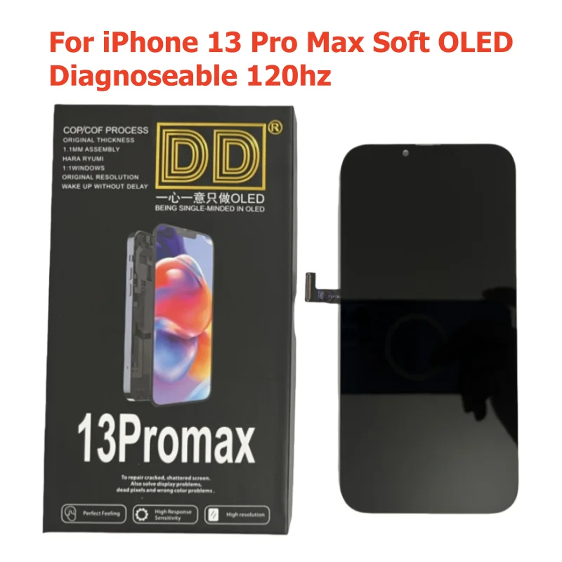 Diagnosable 120hz Soft Hard OLED For iPhone 14 Pro Max Screen DD