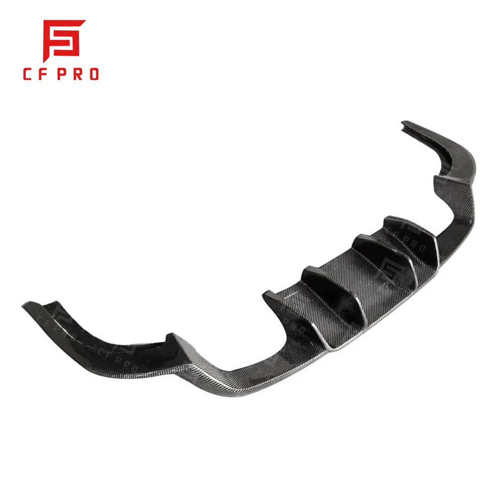 Carbon Fiber Rear Bumper Body Kit Rear Diffuser Lip Spoiler Exhaust Pipe For BMW M2 F87 V Type Competition Diffuser Accessories