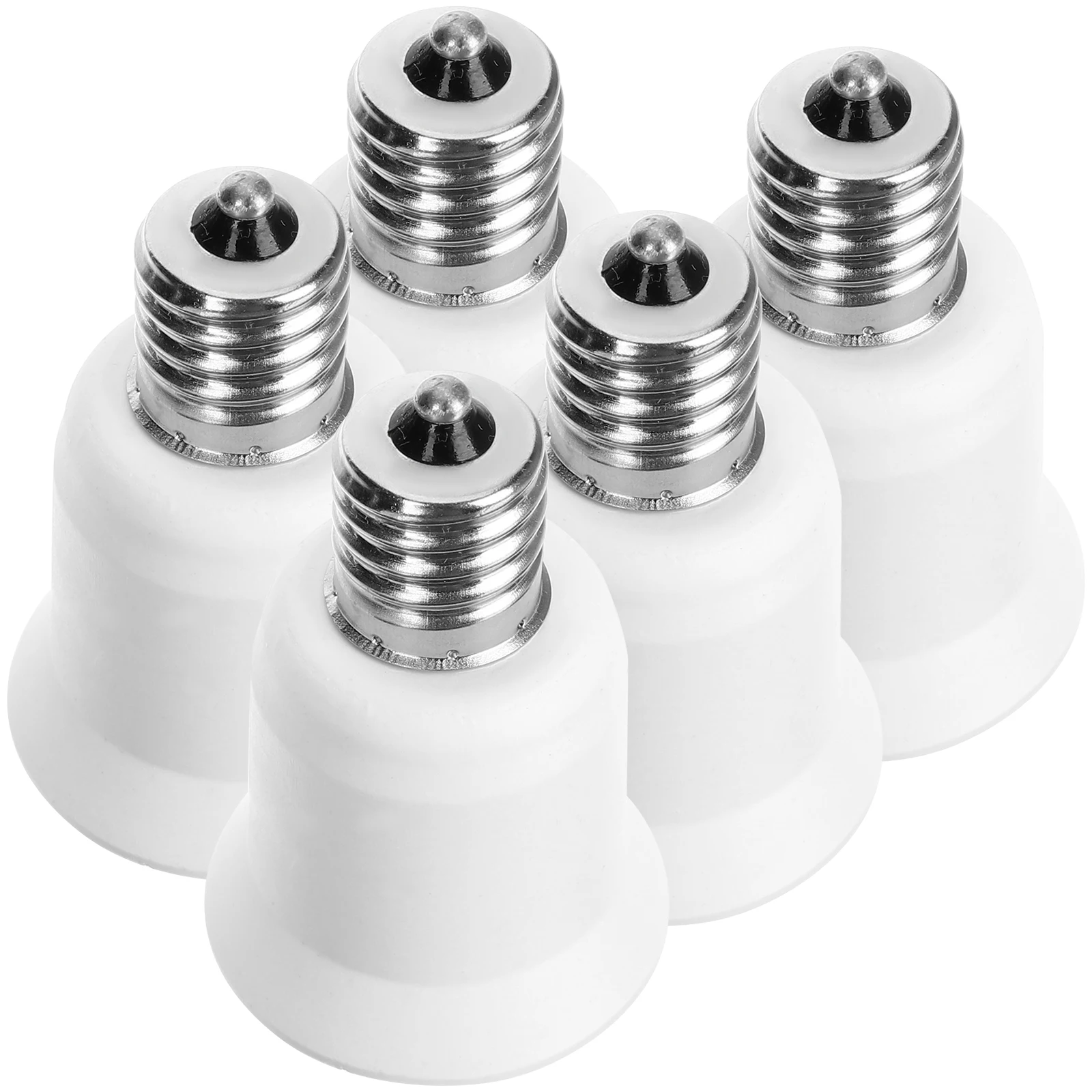

5Pcs Light Bulb Socket Adapter E17 to E26 Lamp Converter Easy Install Heat-Resistant Material Suitable for LED Incandescent