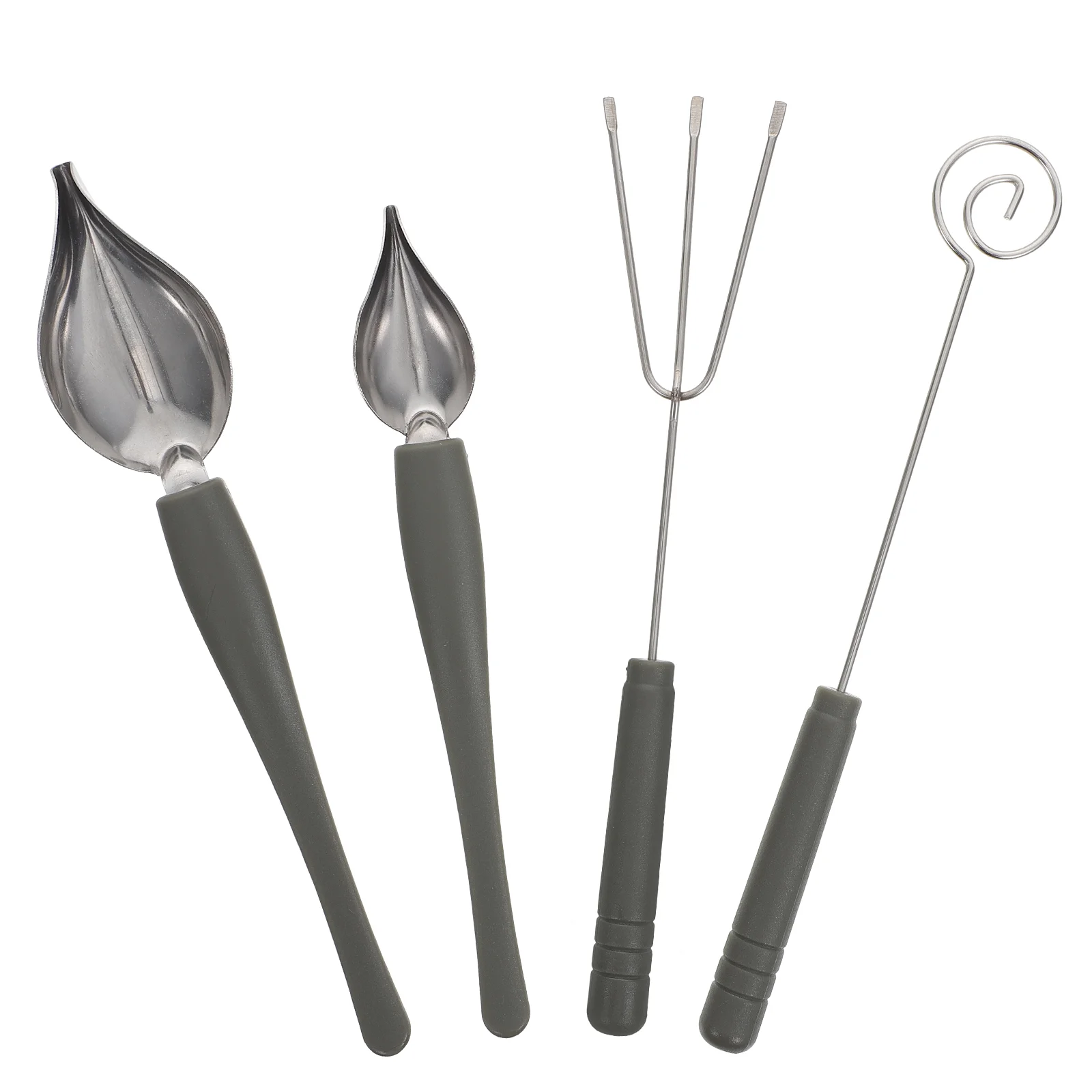 

4 Pcs Sauce Spoon Fondue Forks Chocolate Candy DIY Decorating Tool Baking Supplies Dipping Coffee