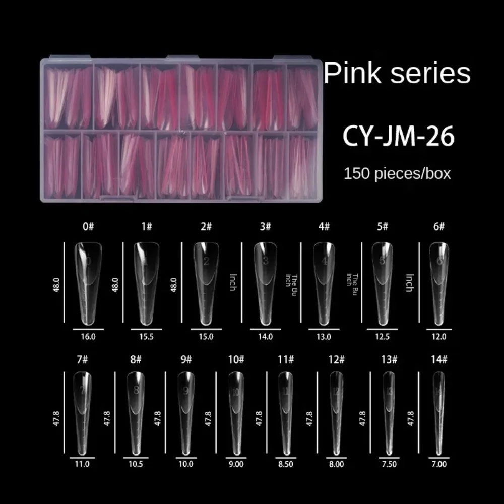 150 قطعة قالب أظافر مزدوج الأشكال مع حواف داخل أظافر صناعية من الأكريليك نصائح بناء سريع قالب جل تمديد أشكال علوية علوية