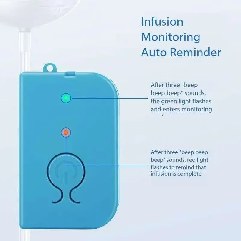 5pcs Home Care Safety Infusion Alarm USB Rechargeable Automatic Drip Reminder