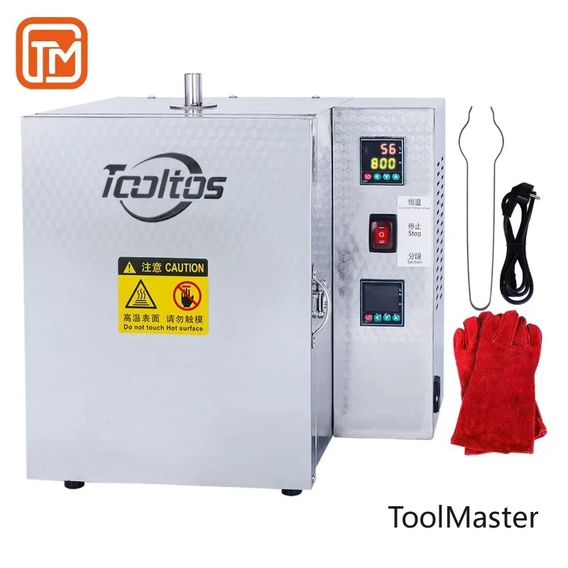 

【Hot Sale】TOOLTOS 1500W Jewelry Casting Burnout Kiln Furnace Wax Mold Oven Machine For Lost Wax Casting With Dual Temperature Co