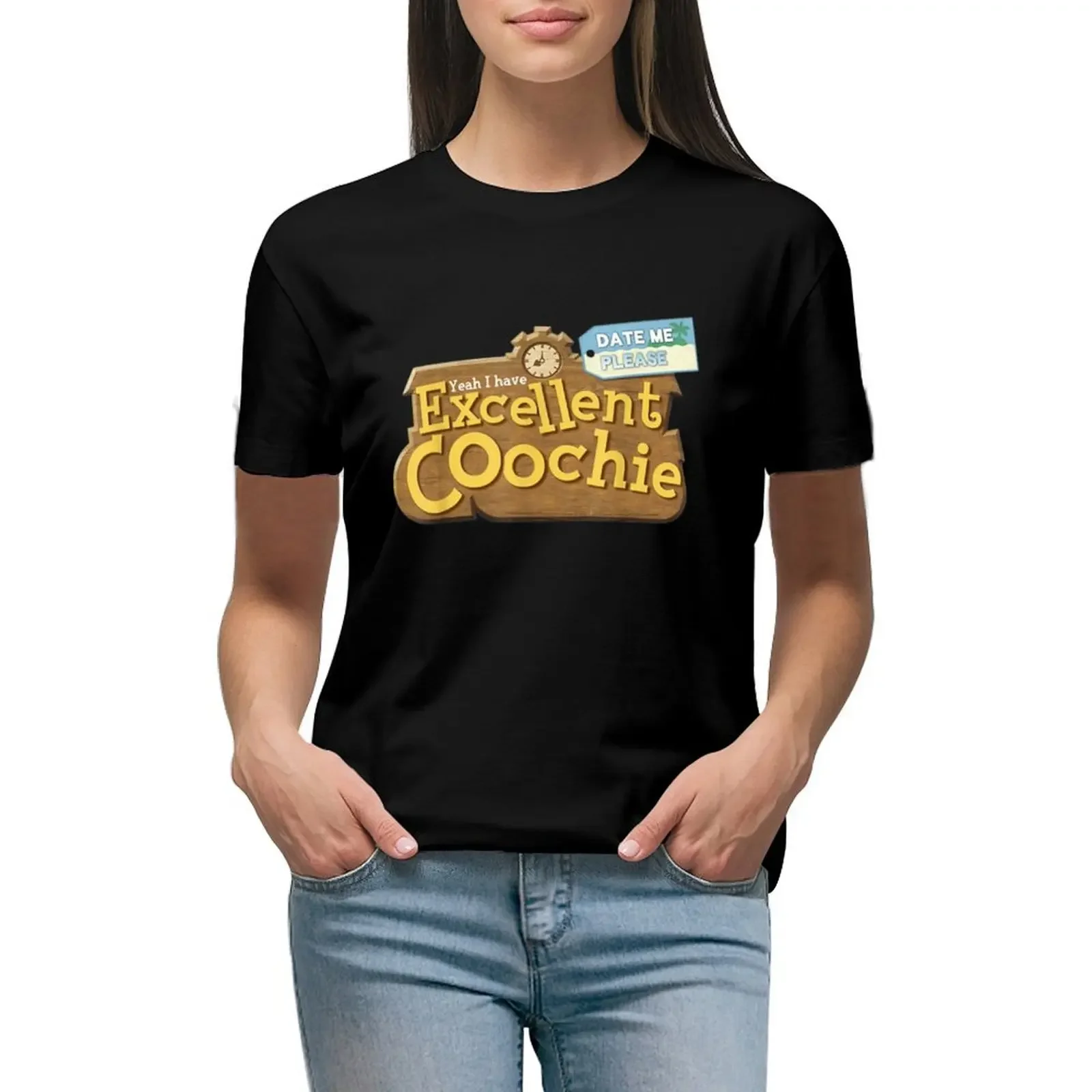 yeah i have excellent coochie T-Shirt vintage clothes hippie clothes animal print Female clothing Woman clothing