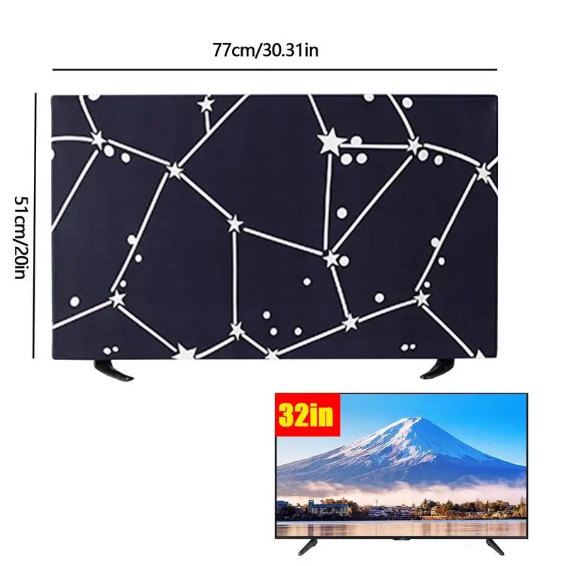 TV Hood Dust-proof Cover Towel 32 Inch 43 Inch 45 Inch 65 Inch Household Hanging LCD TV Cover Universal Cover Washable