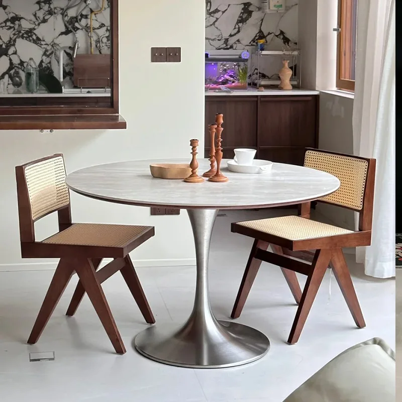 

Designer Beautiful Dining Table French Modern Unusual Nordic Drinks Dining Table Entryway Newclassic Wood Muebles Home Furniture