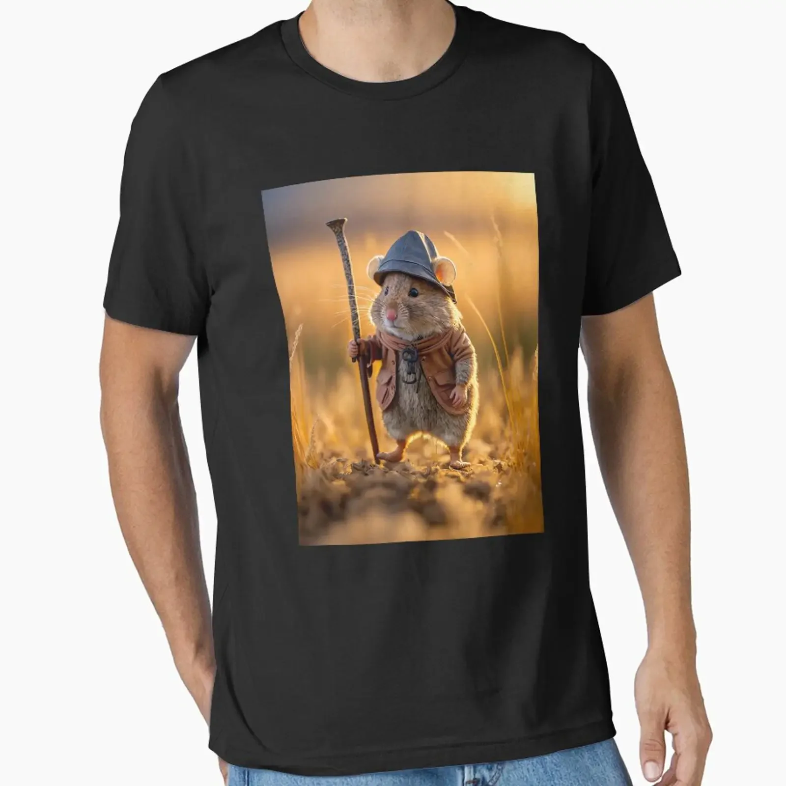 Camiseta Esencial HQ Homeless Hamster Meme Live Love, vintage, lavada, unisex, transpirable, ropa de diseñador, cómoda y casual.