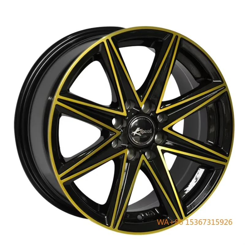 

8-Hole Alloy Rims 15 Inch Black/Gold Custom High Quality Factory Wholesale