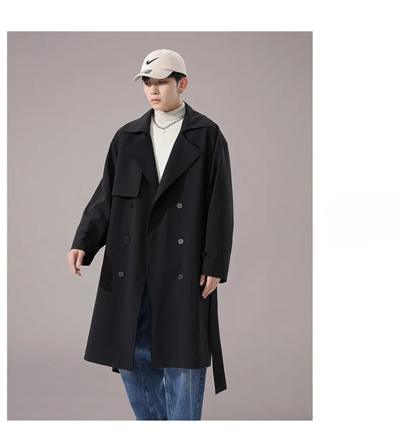 

Мужской тренчкот темно-синего цвета: стильная одежда выше колена, летняя, дышащая, простая, альтернативная, в итальянском стиле, с абстрактным узором, кофейного цвета, для спорта и рыбалки.