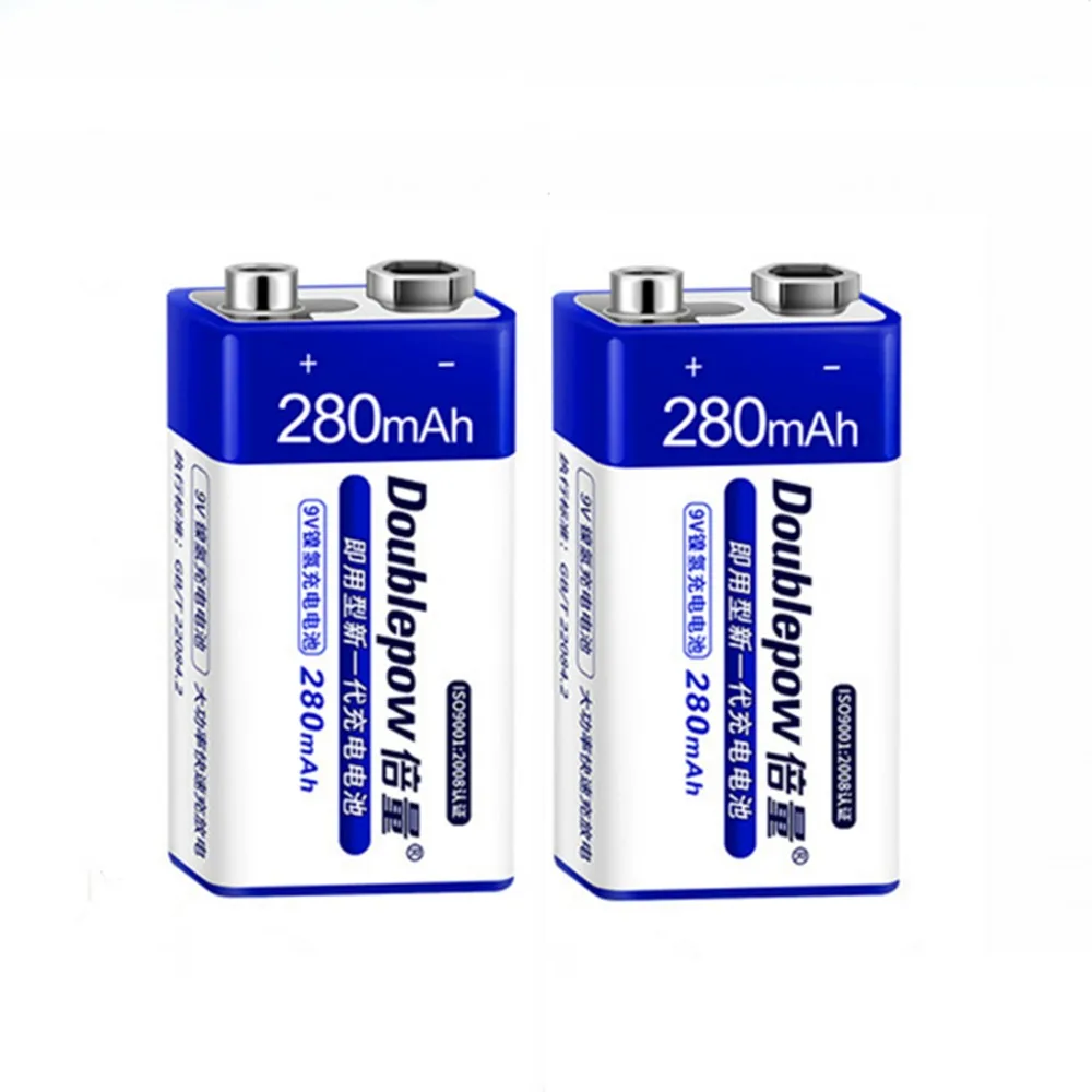 1 unids/lote 9V batería 280mAh 6F22 batería recargable adecuada para micrófono multímetro batería de juguete